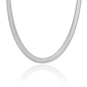 Choker Snake Banho Branco