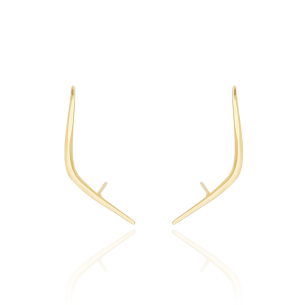 Ear Cuff Filete Liso Banho Dourado