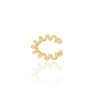 Piercing Fio Ondulado Banho Dourado