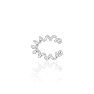 Piercing Fio Ondulado Banho Branco