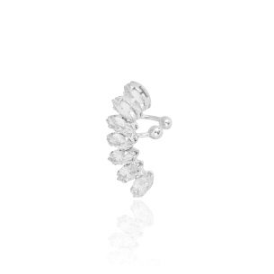 Piercing Ear Cuff Navetes Banho Branco