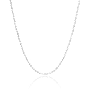 Choker Plaquinhas Redondas Riscadas Banho Branco