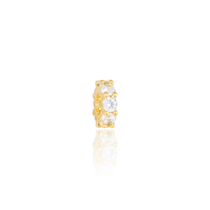 Pingente Separador Cristal Banho Dourado