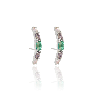 Ear Hook Colorido Banho Branco