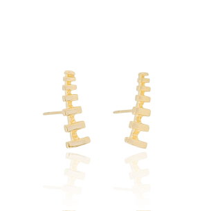 Ear Cuff Filetes Banho Dourado