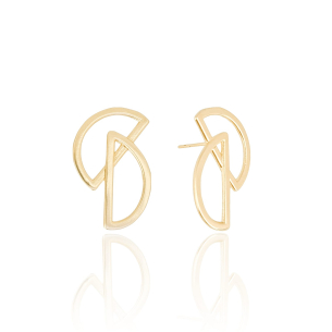 Ear Cuff Geométrico Banho Dourado