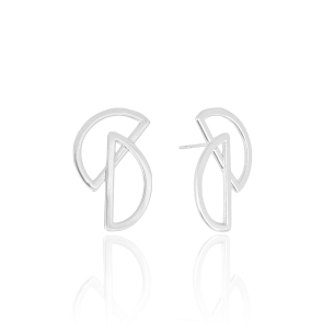 Ear Cuff Geométrico Banho Branco