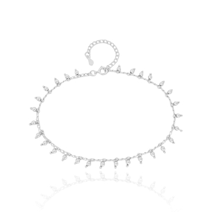 Tornozeleira Grumet Bolinhas Lisas Banho Branco