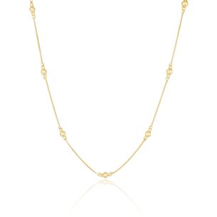 Gargantilha Veneziana Bolinhas Banho Dourado