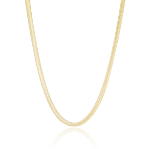 Gargantilha Snake Banho Dourado