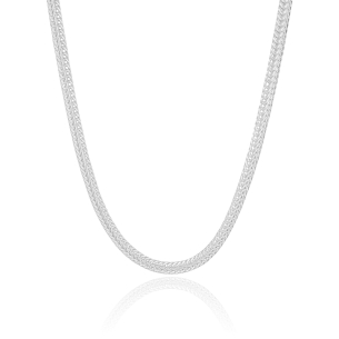 Gargantilha Grumet Dupla Banho Branco