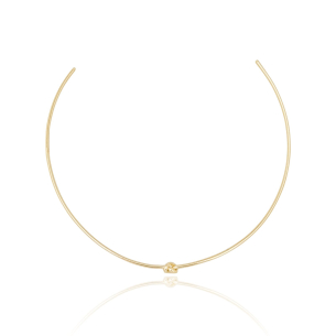 Aro Laço Tubo Filete Banho Dourado