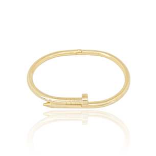 Bracelete Prego Liso Banho Dourado