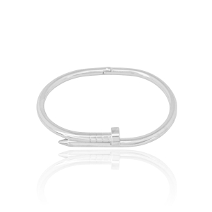 Bracelete Prego Liso Banho Branco