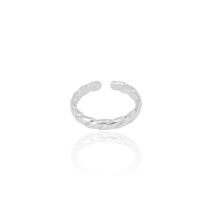 Anel Ajustável Torcido Liso Tamanho P Banho Branco