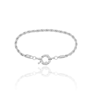 Pulseira Cordão Baiano Fecho Boia Banho Branco