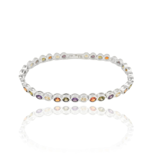 Pulseira Cravação Inglesa Colorida Fecho Gaveta Banho Branco