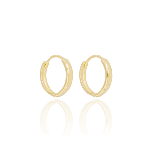 Brinco Argola Lisa Tamanho G Banho Dourado