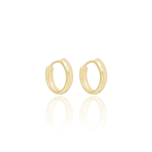 Brinco Argola Lisa Tamanho M Banho Dourado