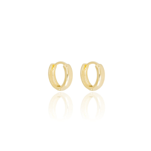 Brinco Argola Lisa Tamanho P Banho Dourado