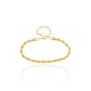 Pulseira Cordão Baiano Banho Dourado