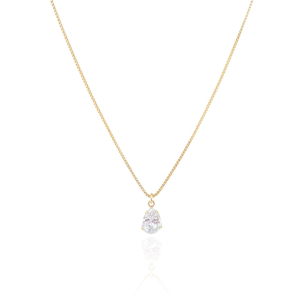 Choker Veneziana Gota Cristal Banho Dourado