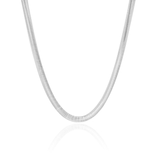 Gargantilha Snake 6 mm Banho Branco