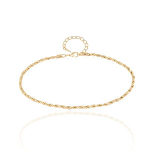 Tornozeleira Cordão Baiano Banho Dourado