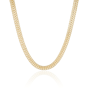 Choker Grumet Dupla Banho Dourado