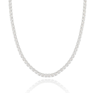 Choker Riviera Cristal Banho Branco