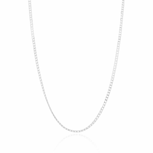 Gargantilha Longa Elos Grumet Banho Branco