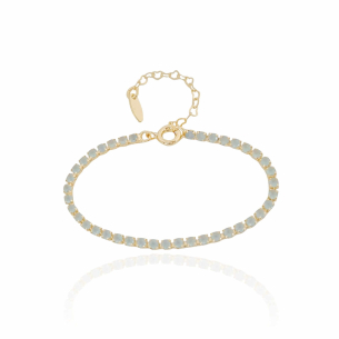 Pulseira Infantil Riviera Verde Fusion Banho Dourado