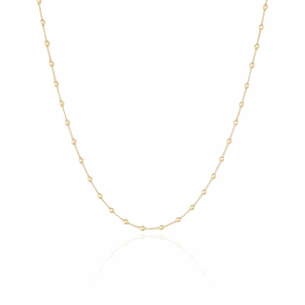 Gargantilha Infantil Bolinhas Banho Dourado