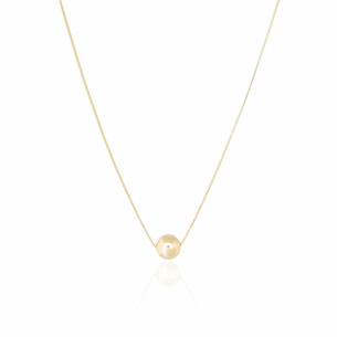 Gargantilha Veneziana Bolinha 8 mm Banho Dourado