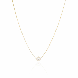 Gargantilha Veneziana Perola Banho Dourado