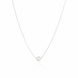 Gargantilha Veneziana Perola Banho Branco