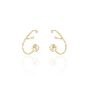 Ear Cuff Tarraxa Piercing Banho Dourado