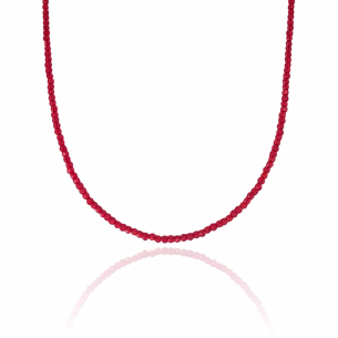 Choker Cristais Vermelhos Banho Dourado