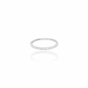 Anel Bolinhas Tamanho 22 Banho Branco