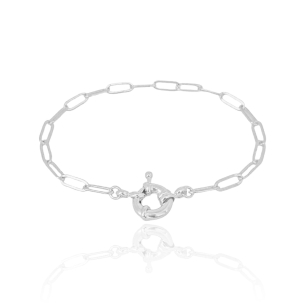 Pulseira Elos 3 MM Fecho Boia Banho Branco