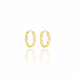 Argola Lisa Reta Tamanho M Banho Dourado