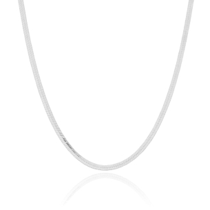 Gargantilha Malha Fita Banho Branco