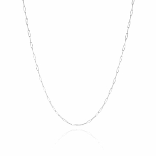 Choker Elos Lisos Banho Branco