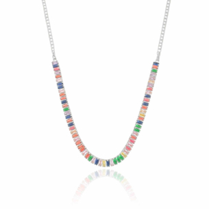 Choker Riviera Colorida Grumet Banho Branco