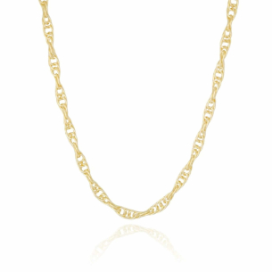 Choker Elos Torcidos Banho Dourado