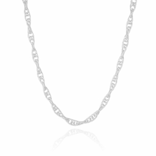 Choker Elos Torcidos Banho Branco