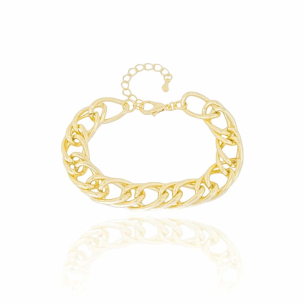 Pulseira Elos Torcidos Banho Dourado