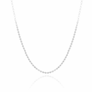 Choker Plaquinhas Redondas Lisas Banho Branco