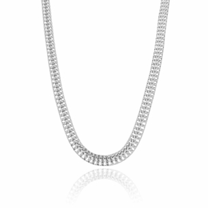 Choker Grumet Dupla Banho Branco