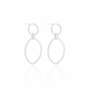 Brinco Base Redonda Elíptico Banho Branco